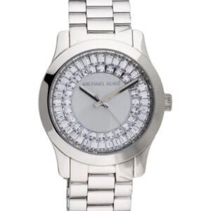 Michael Kors Silver Women’s Runway Baguette Watch Pre-Owned